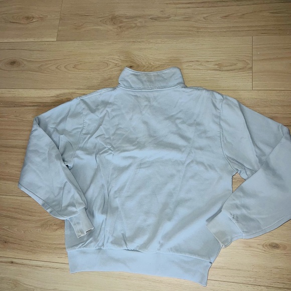 FINAL HOURS! Brandy Melville Half Zip Light Blue Super Comfy SWEATSHIRT - Picture 4 of 4